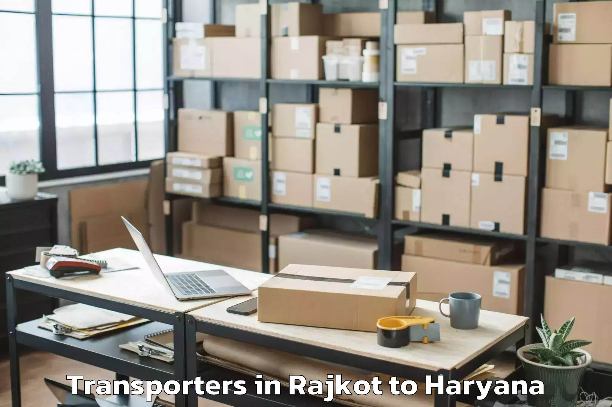 Book Rajkot to Narnaul Transporters Online